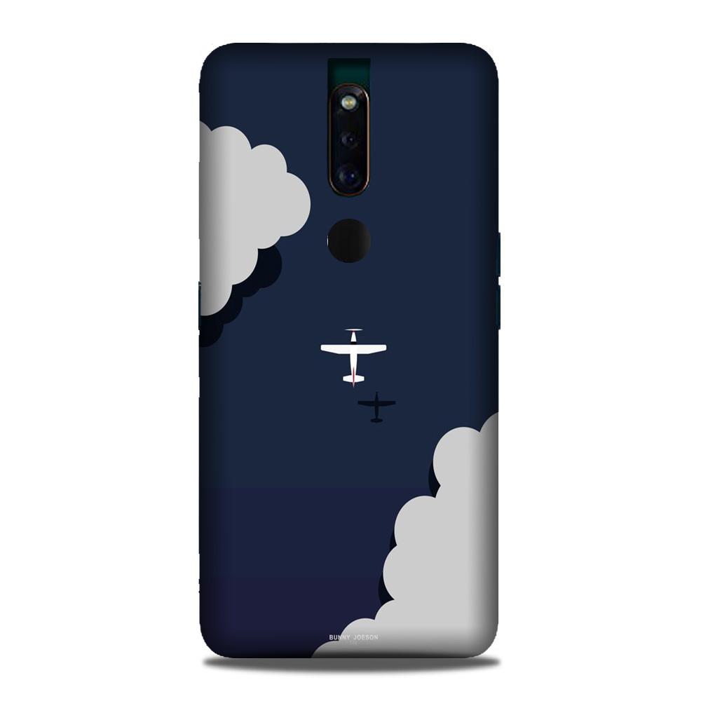 Clouds Plane Mobile Back Case for Oppo F11 Pro (Design - 196) Clouds Plane Case for Oppo F11 Pro (Design - 196)