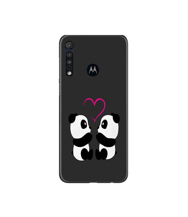 Panda Love Mobile Back Case for Moto G8 Plus (Design - 398) Panda Love Mobile Back Case for Moto G8 Plus (Design - 398)
