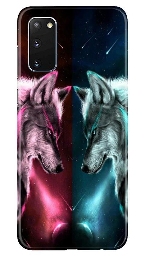 Wolf fight Mobile Back Case for Samsung Galaxy S20 (Design - 221) Wolf fight Case for Samsung Galaxy S20 (Design No. 221)