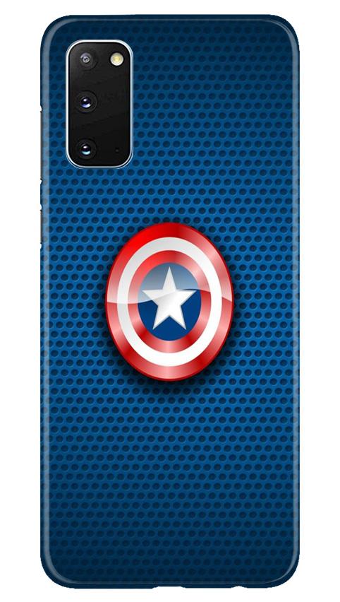 Captain America Shield Mobile Back Case for Samsung Galaxy S20 (Design - 253) Captain America Shield Case for Samsung Galaxy S20 (Design No. 253)