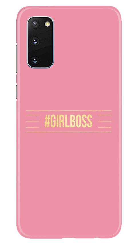 Girl Boss Pink Mobile Back Case for Samsung Galaxy S20 (Design - 263) Girl Boss Pink Case for Samsung Galaxy S20 (Design No. 263)