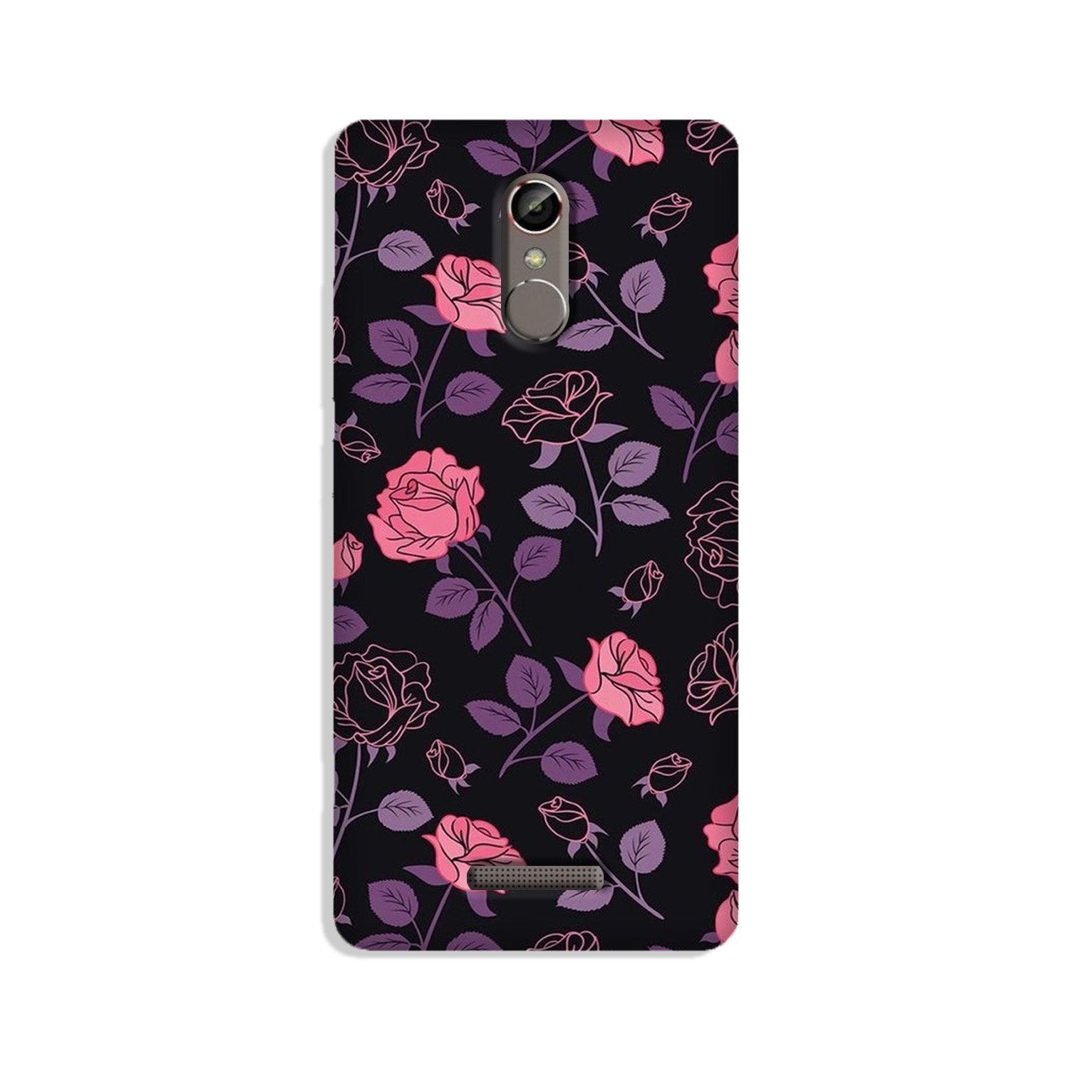 Rose Black Background Mobile Back Case for Gionee S6s (Design - 27) Rose Black Background Case for Gionee S6s