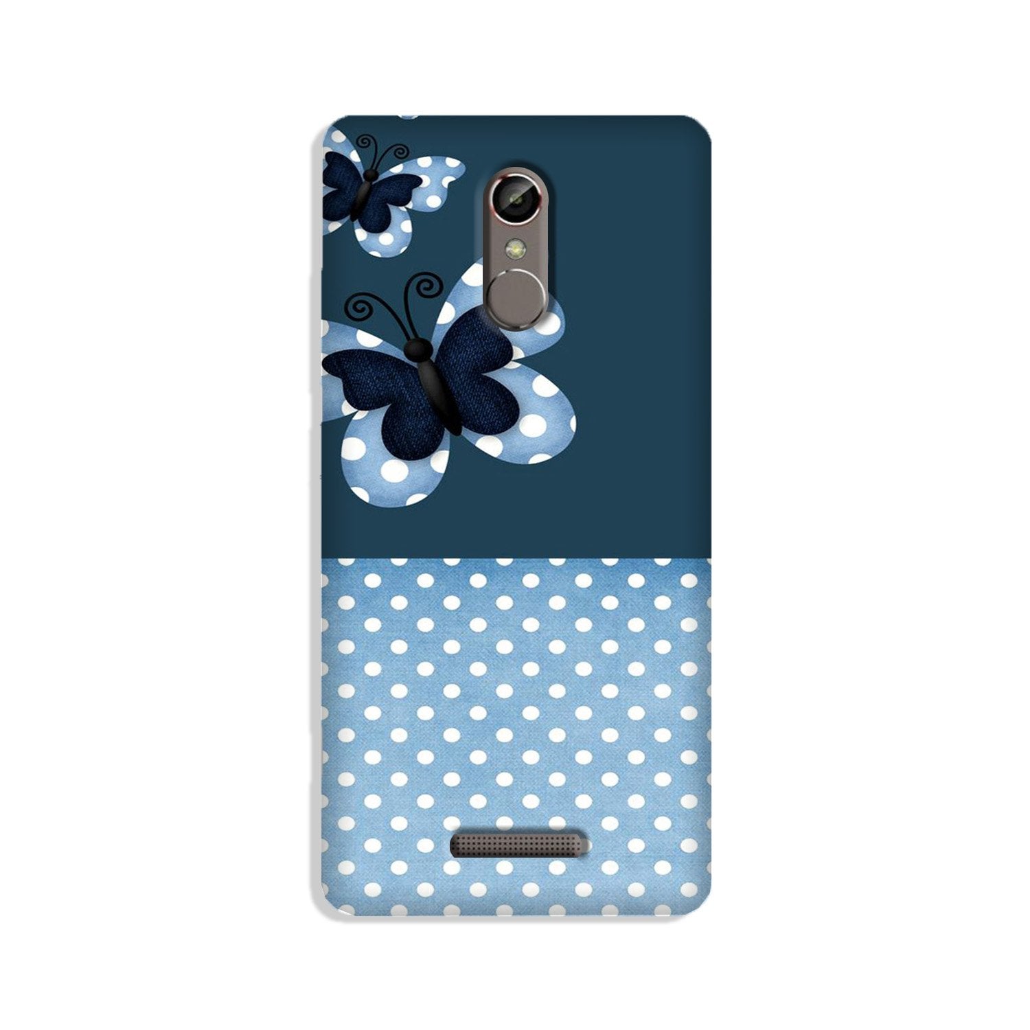 White dots Butterfly Mobile Back Case for Gionee S6s (Design - 31) White dots Butterfly Case for Gionee S6s