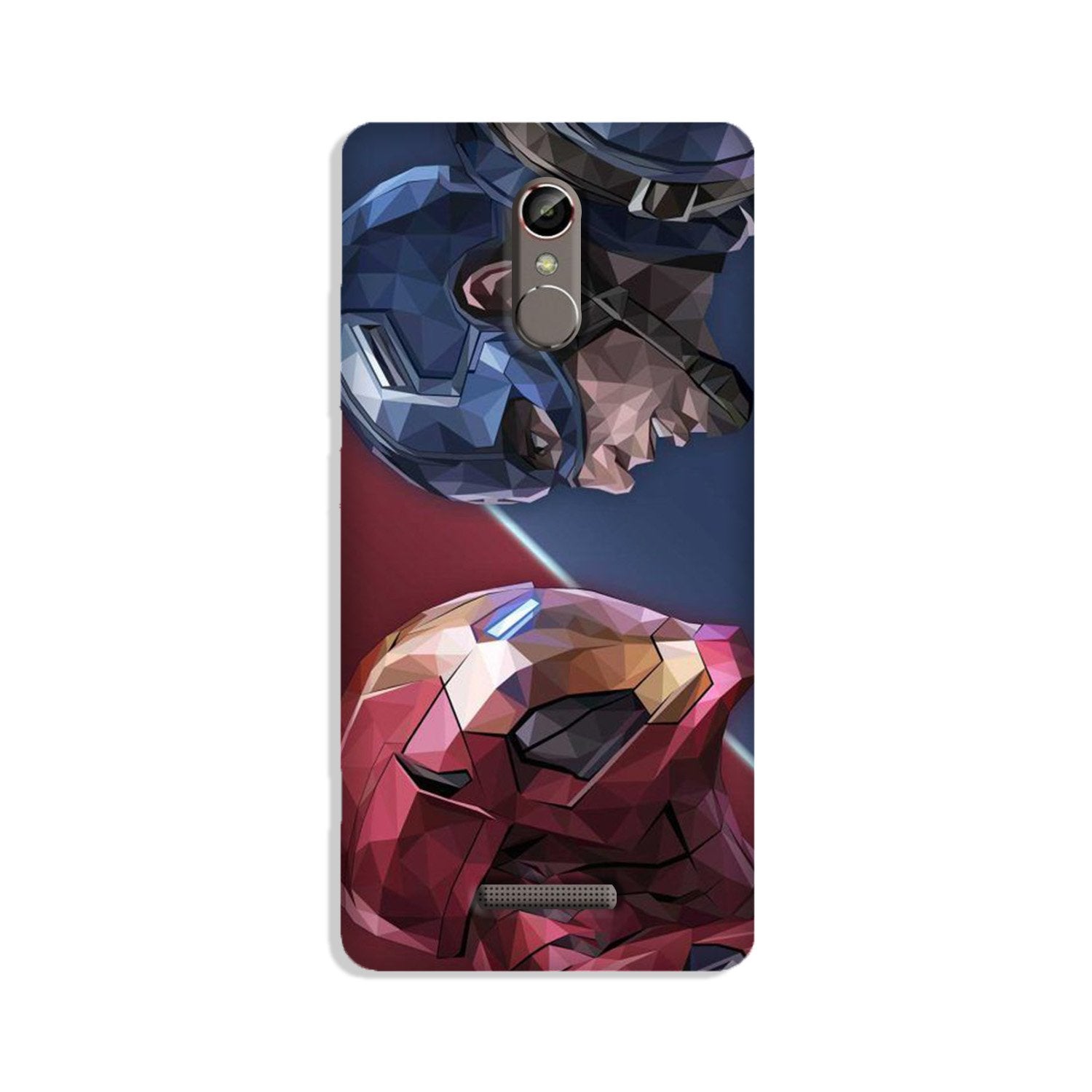 Ironman Captain America Mobile Back Case for Gionee S6s (Design - 245) Ironman Captain America Case for Gionee S6s (Design No. 245)