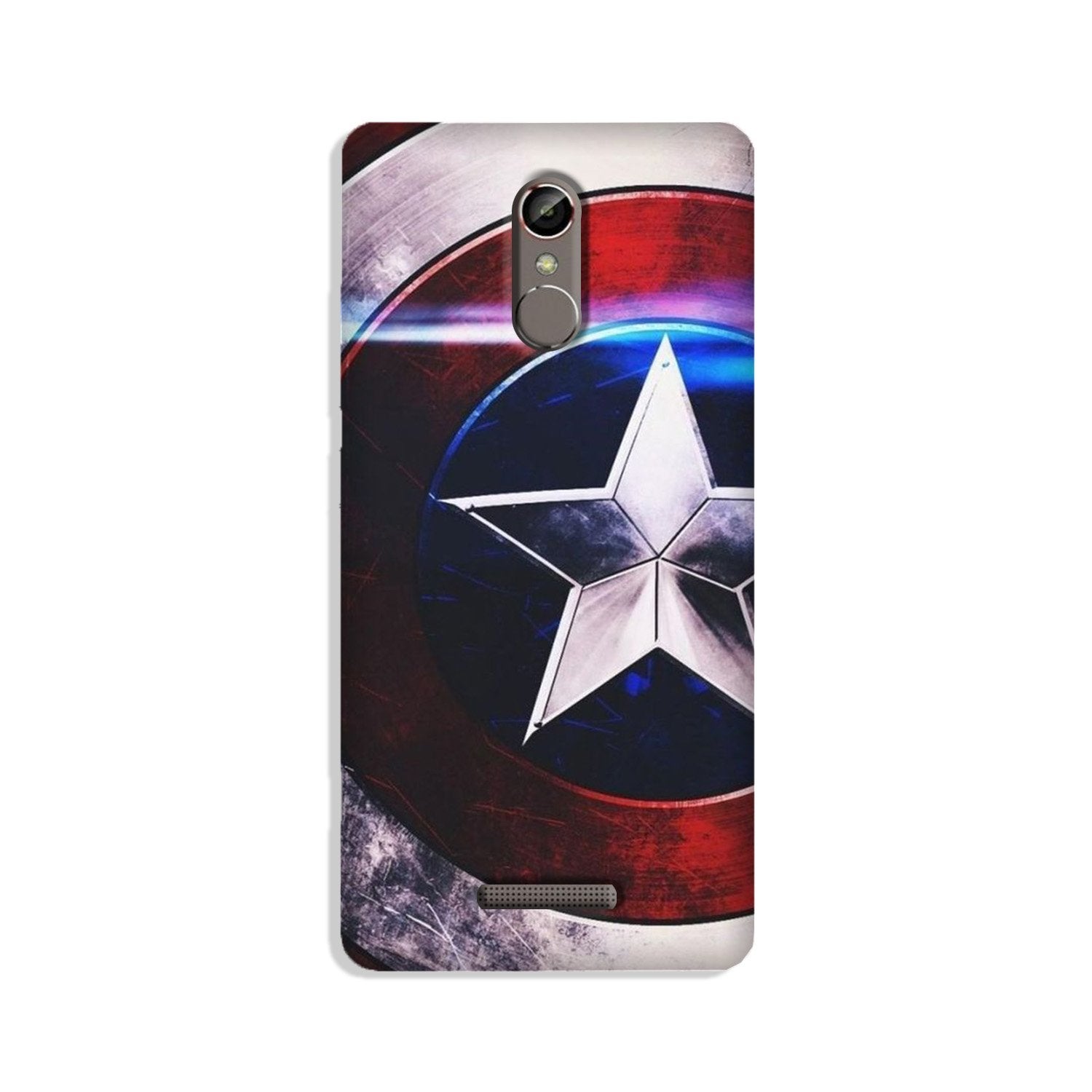 Captain America Shield Mobile Back Case for Gionee S6s (Design - 250) Captain America Shield Case for Gionee S6s (Design No. 250)