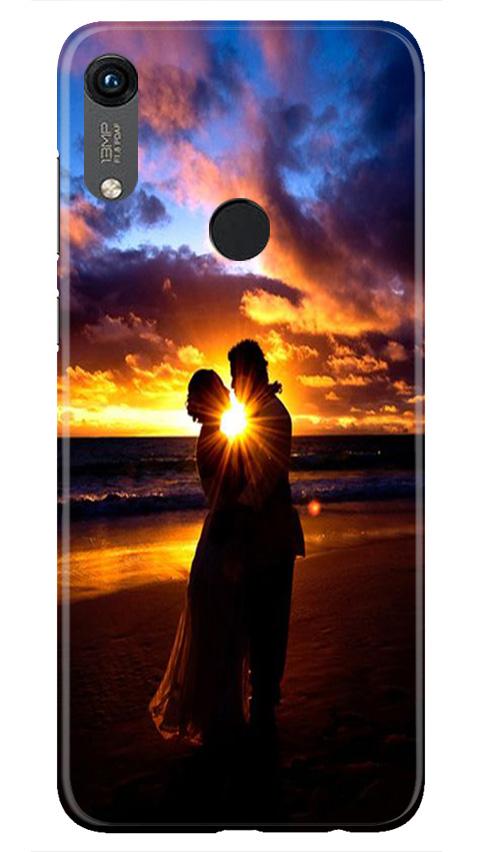 Couple Sea shore Mobile Back Case for Honor 8A (Design - 13) Couple Sea shore Case for Honor 8A