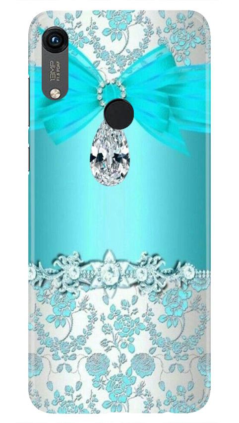 Shinny Blue Background Mobile Back Case for Honor 8A (Design - 32) Shinny Blue Background Case for Honor 8A