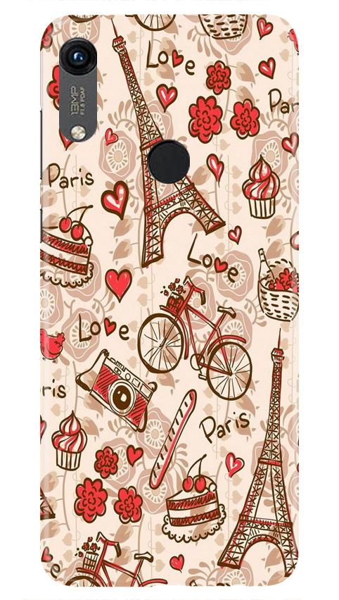 Love Paris Mobile Back Case for Honor 8A (Design - 103) Love Paris Case for Honor 8A (Design - 103)