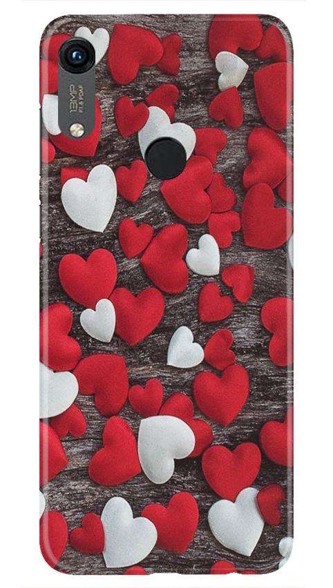 Red White Hearts Mobile Back Case for Honor 8A (Design - 105) Red White Hearts Case for Honor 8A (Design - 105)