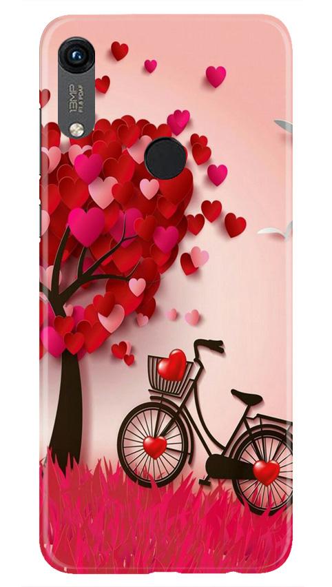 Red Heart Cycle Mobile Back Case for Honor 8A (Design - 222) Red Heart Cycle Case for Honor 8A (Design No. 222)