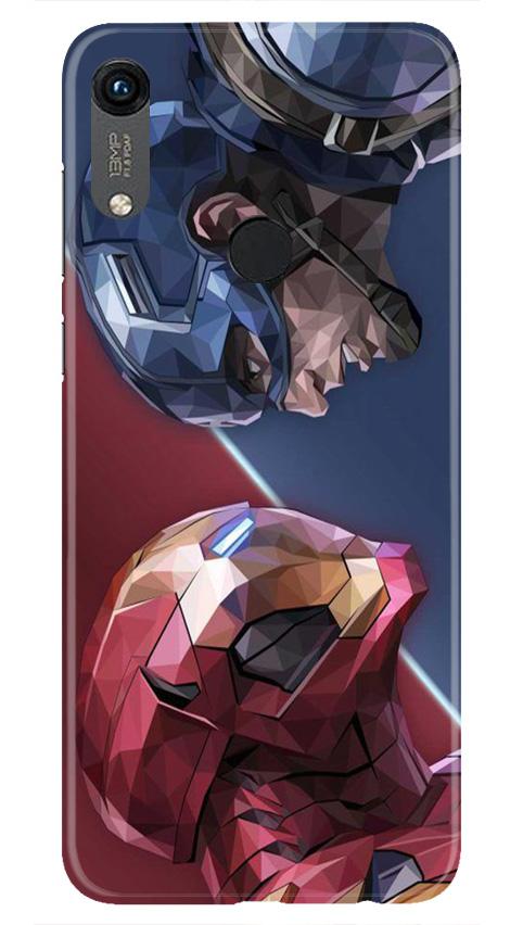 Ironman Captain America Mobile Back Case for Honor 8A (Design - 245) Ironman Captain America Case for Honor 8A (Design No. 245)