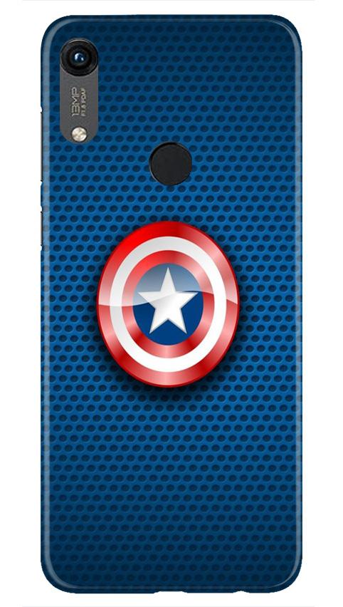 Captain America Shield Mobile Back Case for Honor 8A (Design - 253) Captain America Shield Case for Honor 8A (Design No. 253)