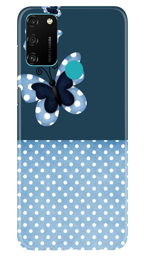 White dots Butterfly Mobile Back Case for Honor 9A (Design - 31) White dots Butterfly Case for Honor 9A