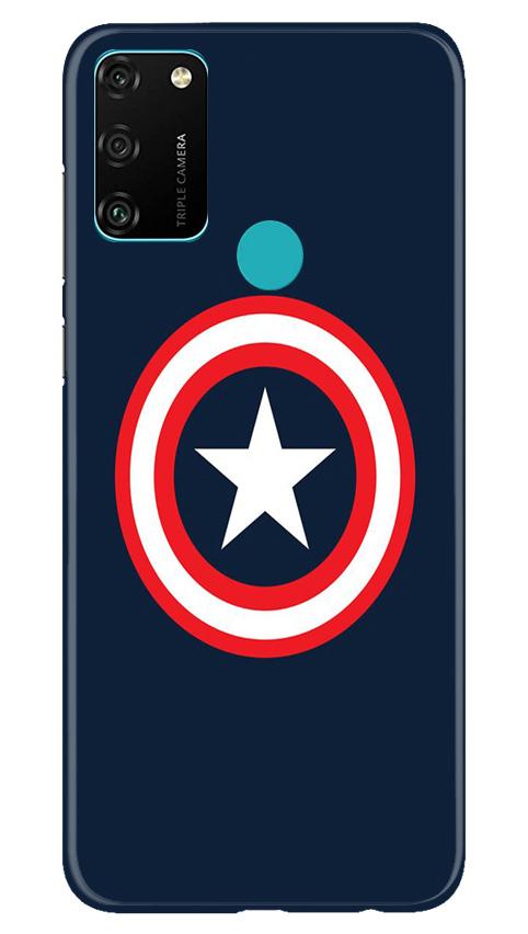 Captain America Mobile Back Case for Honor 9A (Design - 42) Captain America Case for Honor 9A