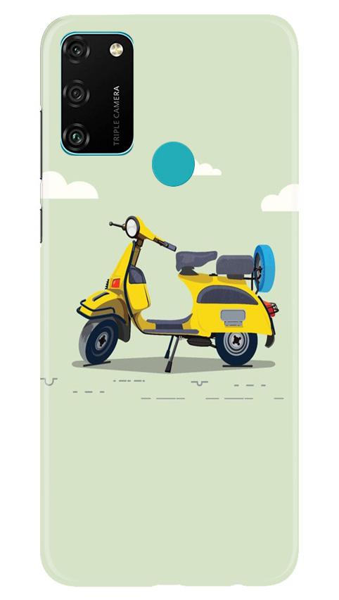 Vintage Scooter Mobile Back Case for Honor 9A (Design - 260) Vintage Scooter Case for Honor 9A (Design No. 260)