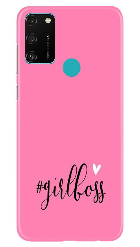 Girl Boss Pink Mobile Back Case for Honor 9A (Design - 269) Girl Boss Pink Case for Honor 9A (Design No. 269)