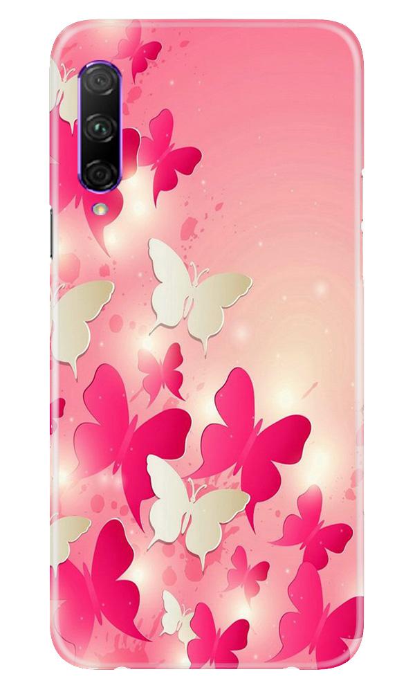 White Pick Butterflies Mobile Back Case for Huawei Y9s (Design - 28) White Pick Butterflies Case for Huawei Y9s