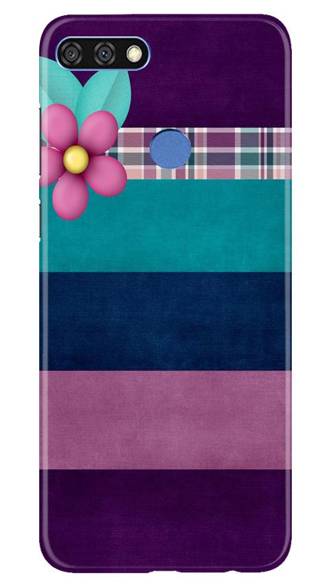 Purple Blue Mobile Back Case for Huawei 7C (Design - 37) Purple Blue Case for Huawei 7C