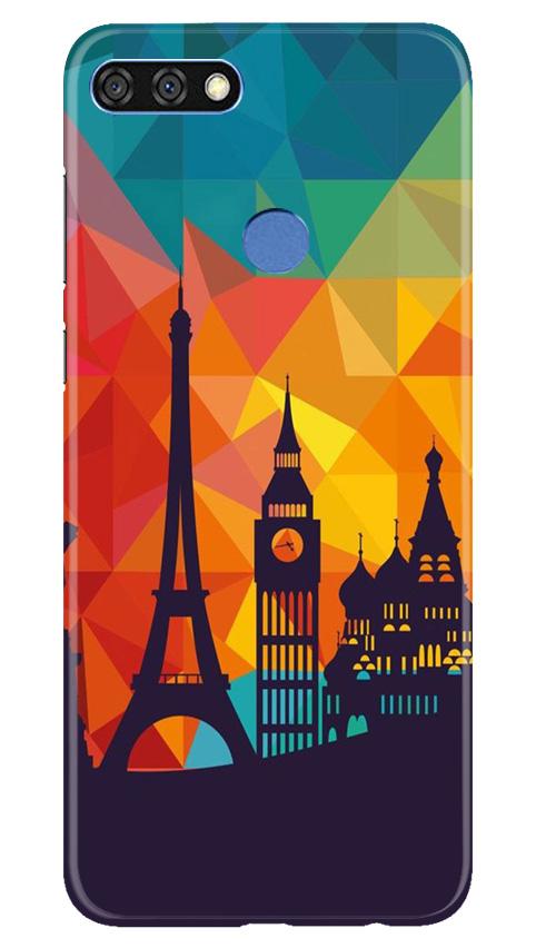 Eiffel Tower2 Mobile Back Case for Huawei 7C (Design - 91) Eiffel Tower2 Case for Huawei 7C