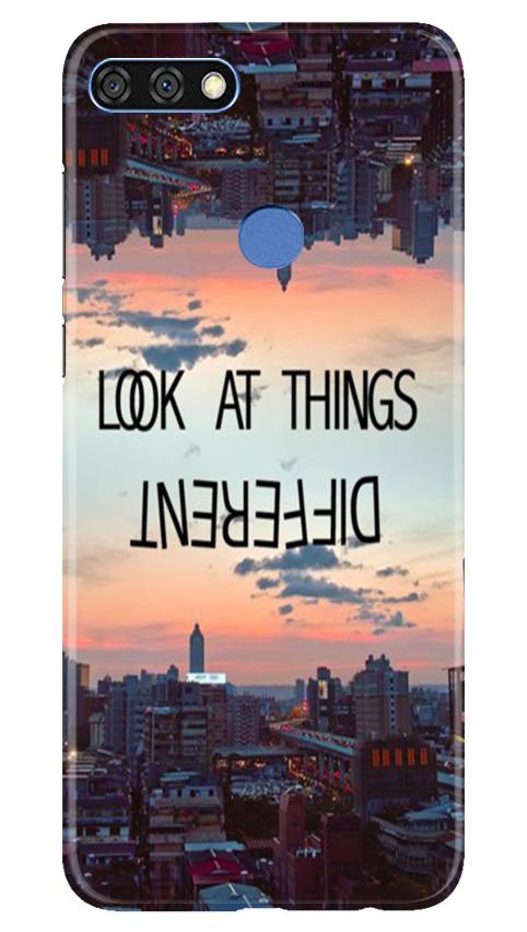Look at things different Mobile Back Case for Huawei 7C (Design - 99) Look at things different Case for Huawei 7C