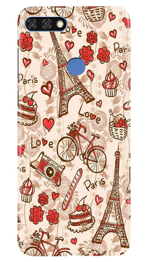 Love Paris Mobile Back Case for Huawei 7C (Design - 103) Love Paris Case for Huawei 7C (Design - 103)