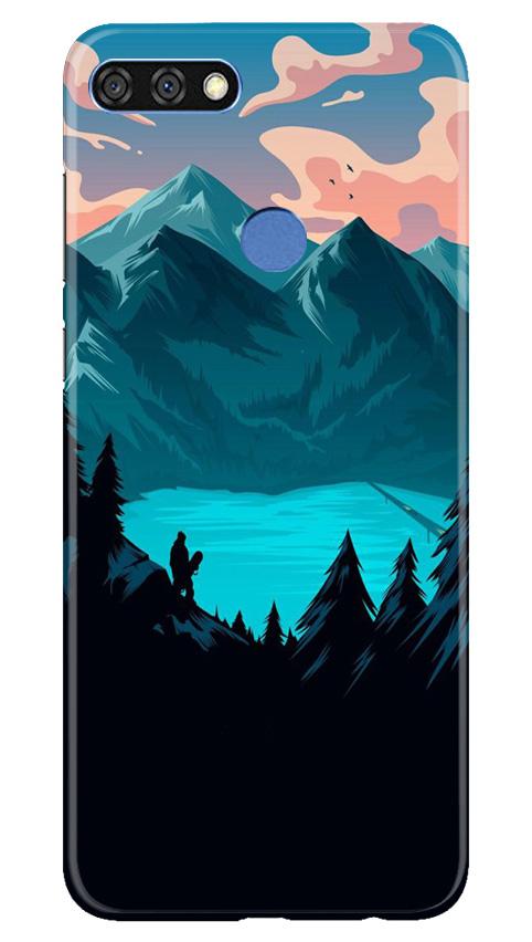 Mountains Mobile Back Case for Huawei 7C (Design - 186) Mountains Case for Huawei 7C (Design - 186)