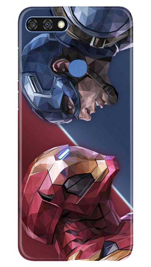 Ironman Captain America Mobile Back Case for Huawei 7C (Design - 245) Ironman Captain America Case for Huawei 7C (Design No. 245)