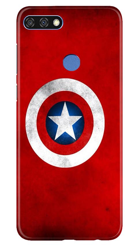 Captain America Mobile Back Case for Huawei 7C (Design - 249) Captain America Case for Huawei 7C (Design No. 249)