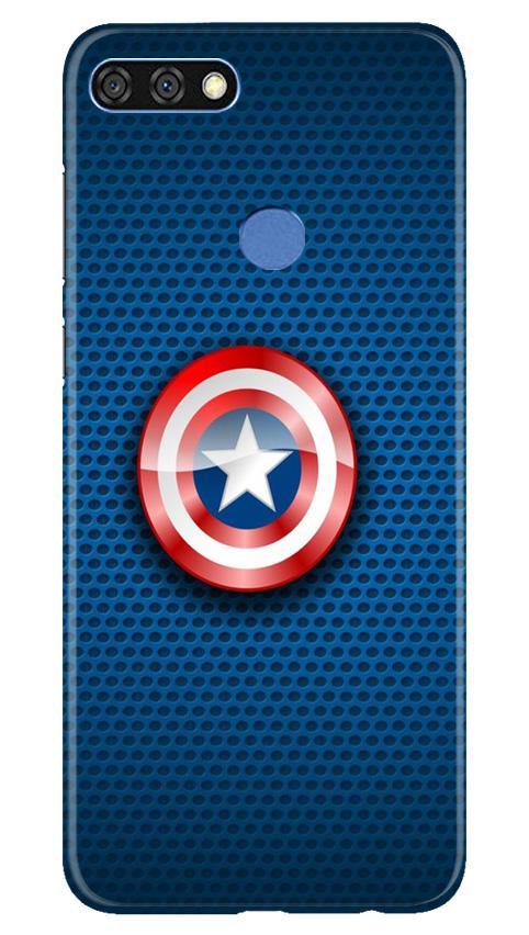 Captain America Shield Mobile Back Case for Huawei 7C (Design - 253) Captain America Shield Case for Huawei 7C (Design No. 253)