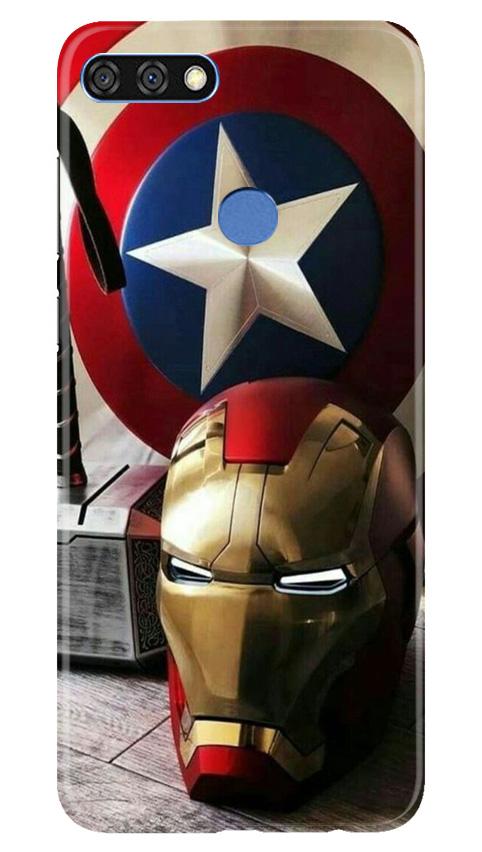 Ironman Captain America Mobile Back Case for Huawei 7C (Design - 254) Ironman Captain America Case for Huawei 7C (Design No. 254)
