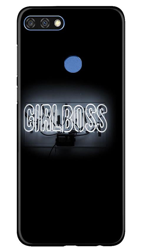 Girl Boss Black Mobile Back Case for Huawei 7C (Design - 268) Girl Boss Black Case for Huawei 7C (Design No. 268)