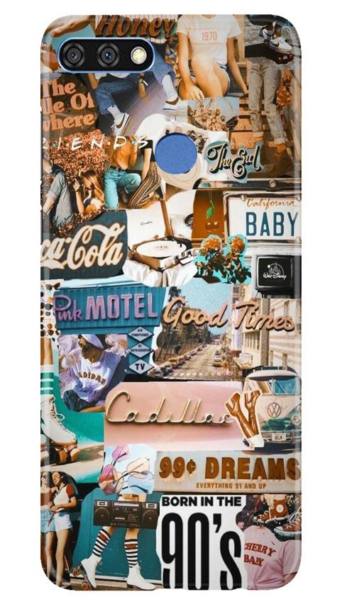 Vintage Design Mobile Back Case for Huawei 7C (Design - 284) Vintage Design Case for Huawei 7C (Design No. 284)