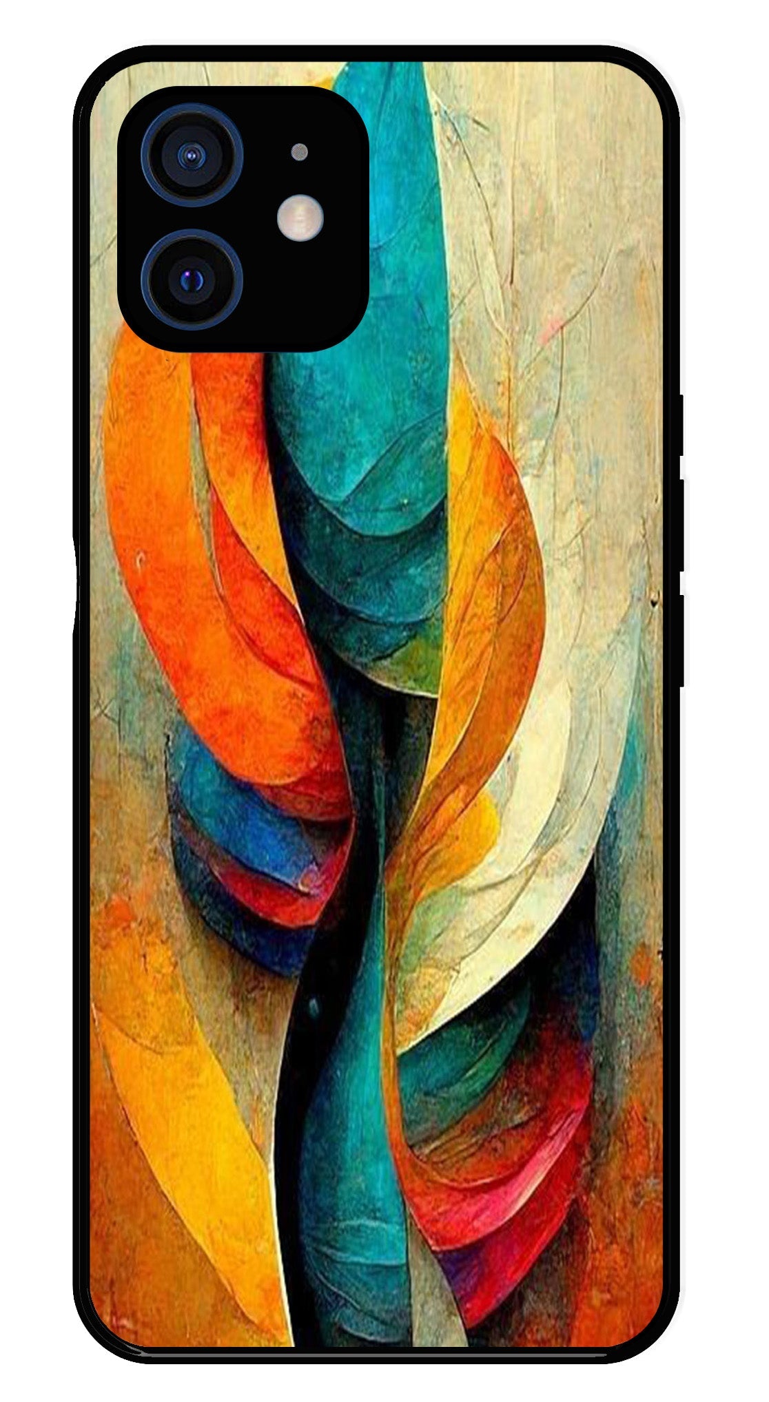 Modern Art Metal Mobile Case for iPhone 12 Mini Modern Art Metal Mobile Case for iPhone 12 Mini