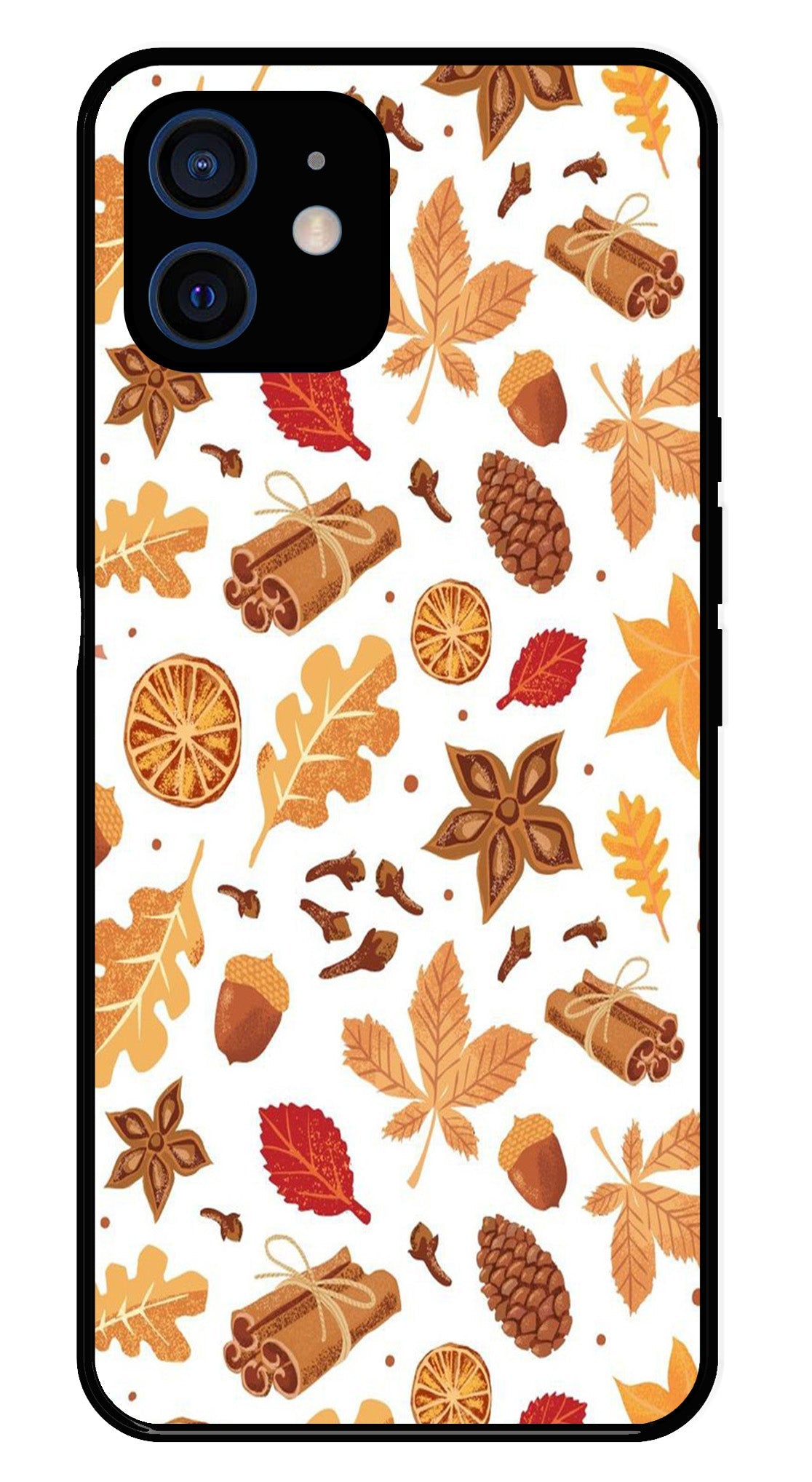 Autumn Leaf Metal Mobile Case for iPhone 12 Mini Autumn Leaf Metal Mobile Case for iPhone 12 Mini
