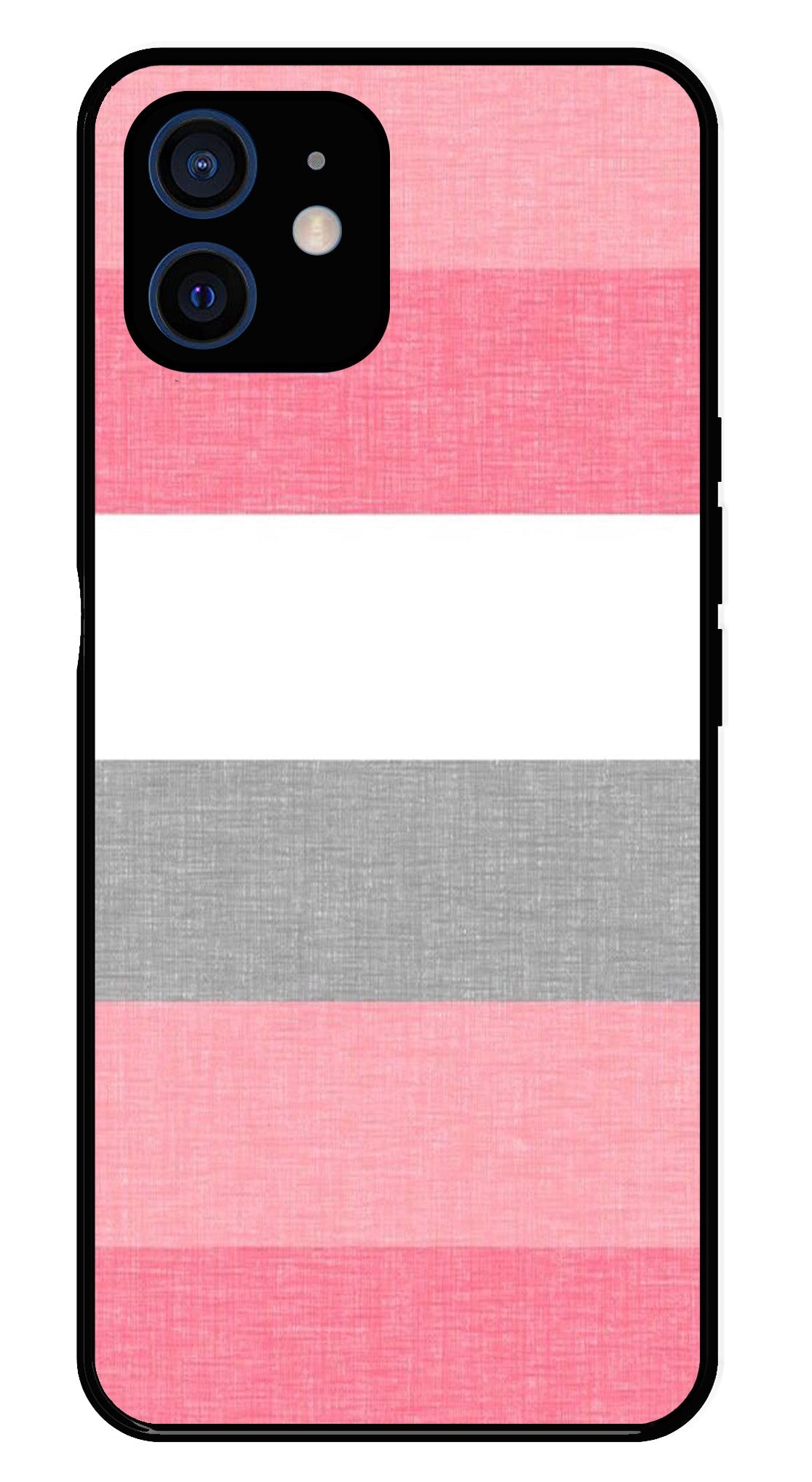 Pink Pattern Metal Mobile Case for iPhone 12 Mini Pink Pattern Metal Mobile Case for iPhone 12 Mini