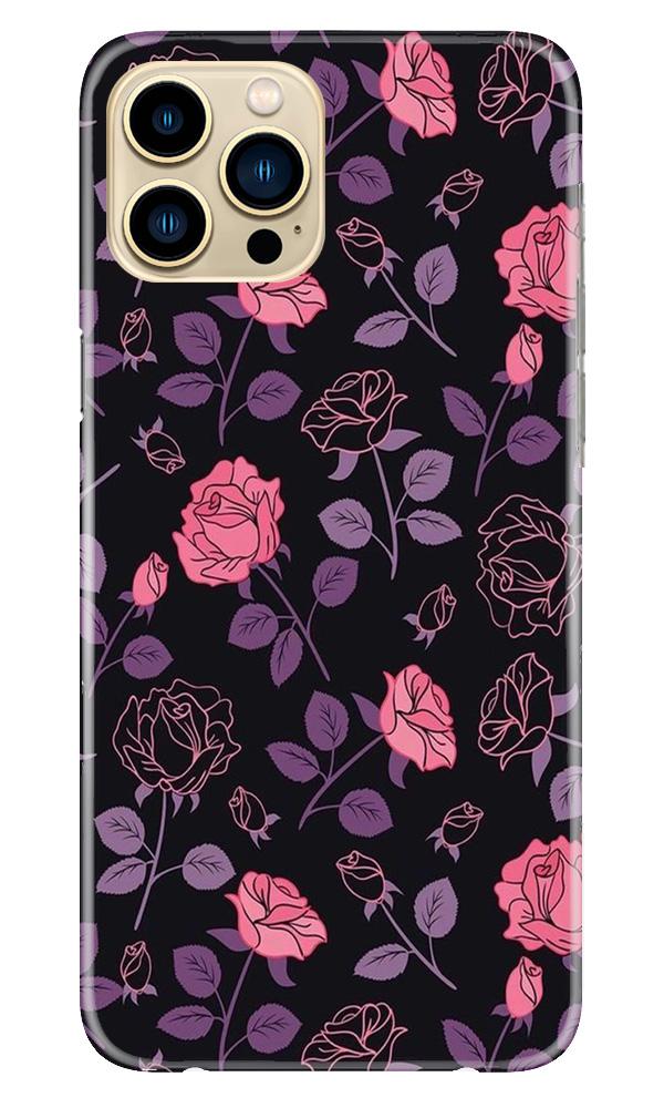 Rose Black Background Mobile Back Case for iPhone 13 Pro Max (Design - 27) Rose Black Background Case for iPhone 13 Pro Max