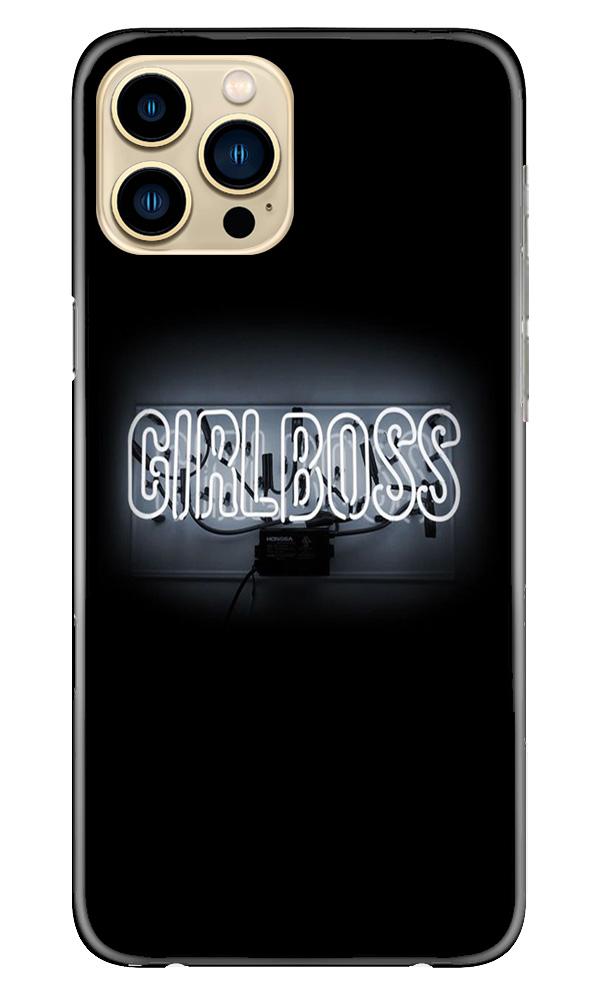 Girl Boss Black Mobile Back Case for iPhone 13 Pro Max (Design - 268) Girl Boss Black Case for iPhone 13 Pro Max (Design No. 268)