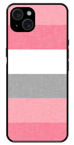 Pink Pattern Metal Mobile Case for iPhone 15 Plus Pink Pattern Metal Mobile Case for iPhone 15 Plus