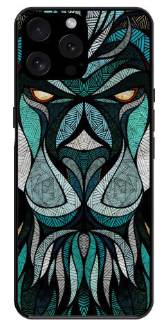 Lion Pattern Metal Mobile Case for iPhone 15 Pro Max Lion Pattern Metal Mobile Case for iPhone 15 Pro Max