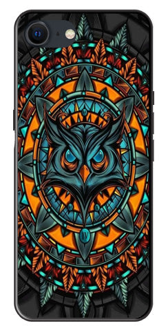 Owl Pattern Metal Mobile Case for iPhone SE 2020 Owl Pattern Metal Mobile Case for iPhone SE 2020