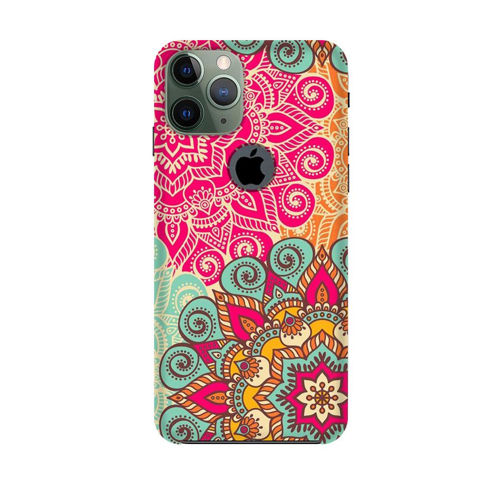 Rangoli art Mobile Back Case for iPhone 11 Pro Max logo cut (Design - 6) Rangoli art Case for iPhone 11 Pro Max logo cut