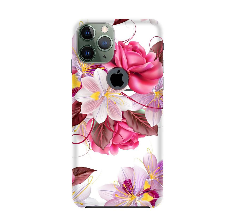 Beautiful flowers Mobile Back Case for iPhone 11 Pro Max logo cut (Design - 23) Beautiful flowers Case for iPhone 11 Pro Max logo cut