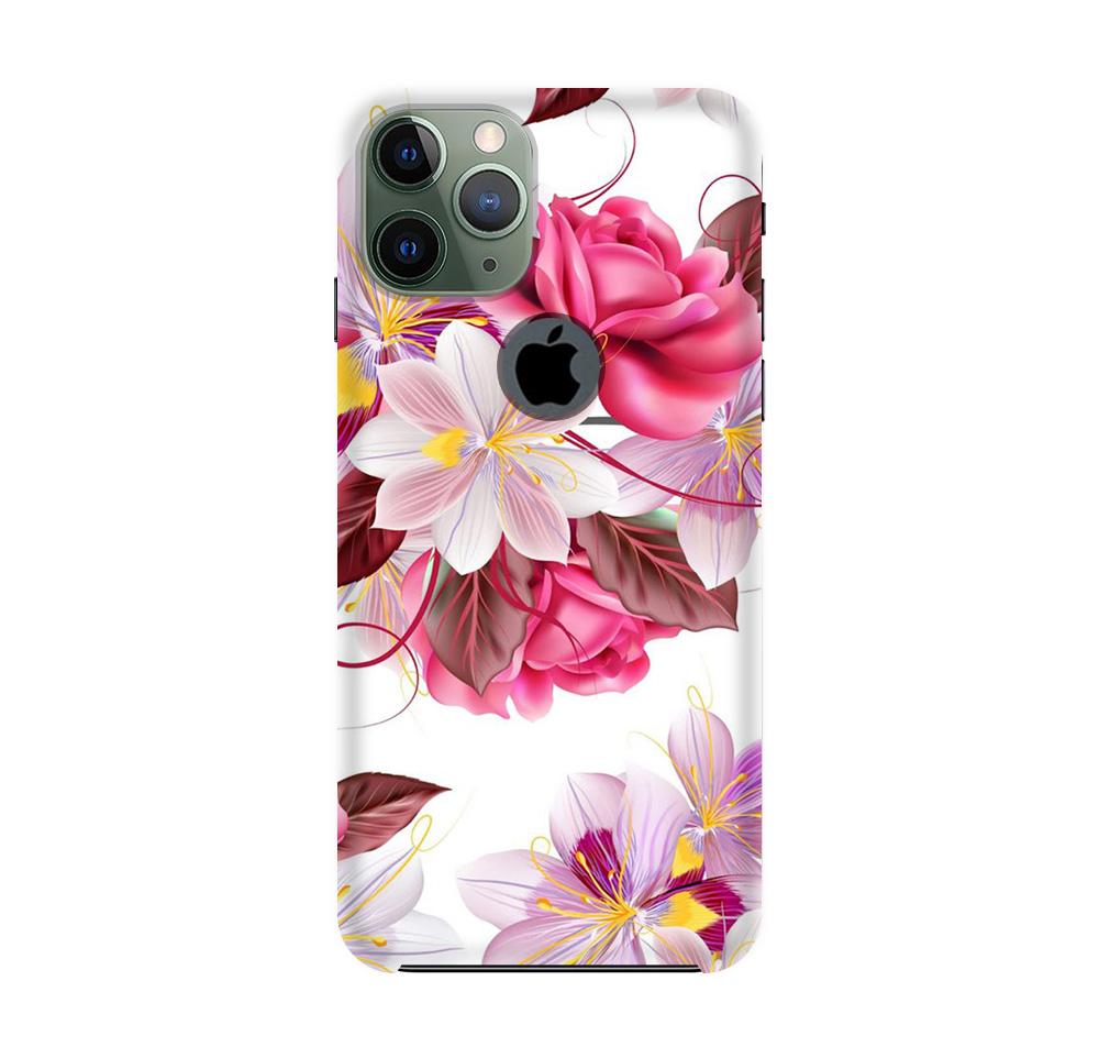 Beautiful flowers Mobile Back Case for iPhone 11 Pro logo cut (Design - 23) Beautiful flowers Case for iPhone 11 Pro logo cut