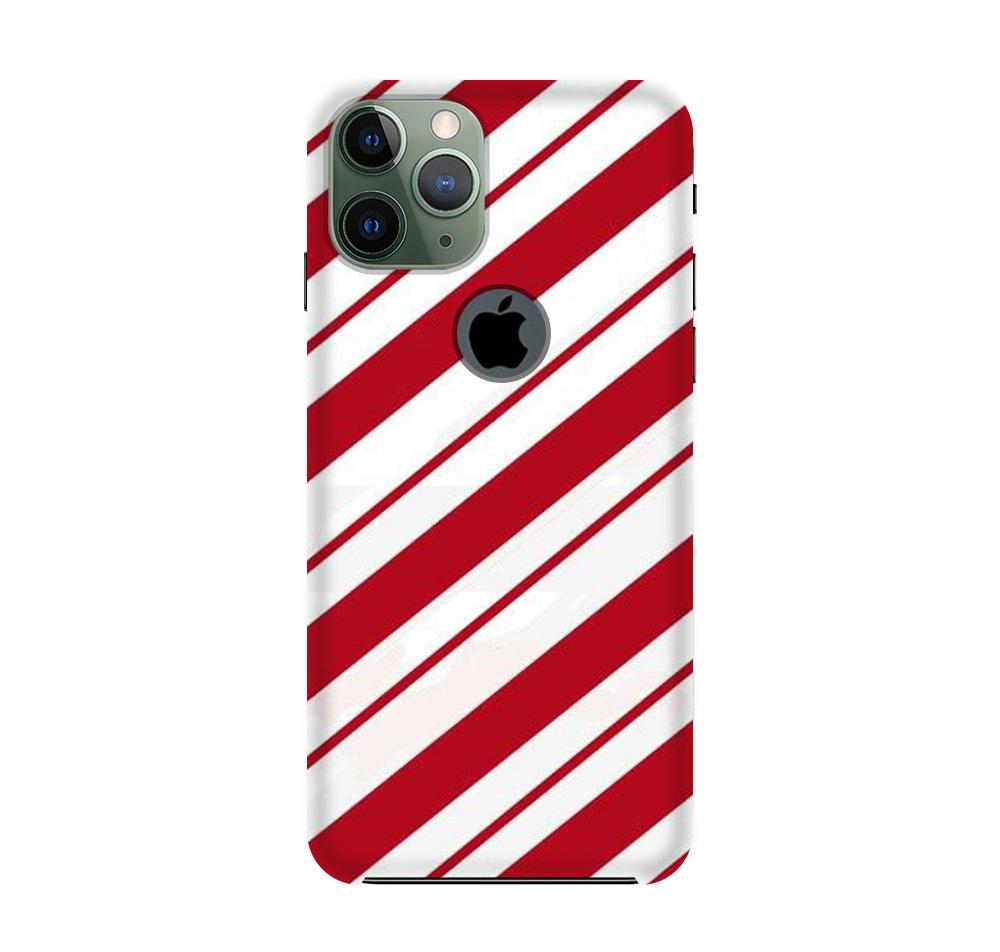 Red White Mobile Back Case for iPhone 11 Pro logo cut (Design - 44) Red White Case for iPhone 11 Pro logo cut