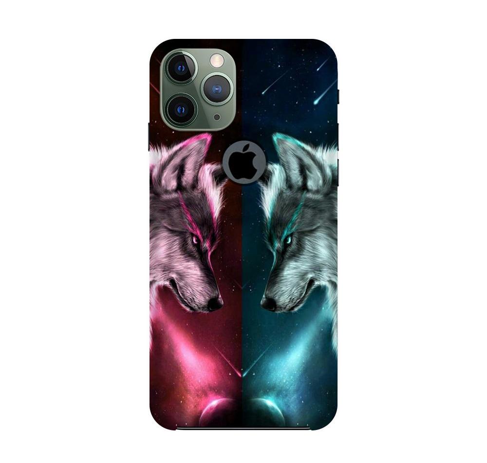 Wolf fight Mobile Back Case for iPhone 11 Pro logo cut (Design - 221) Wolf fight Case for iPhone 11 Pro logo cut (Design No. 221)