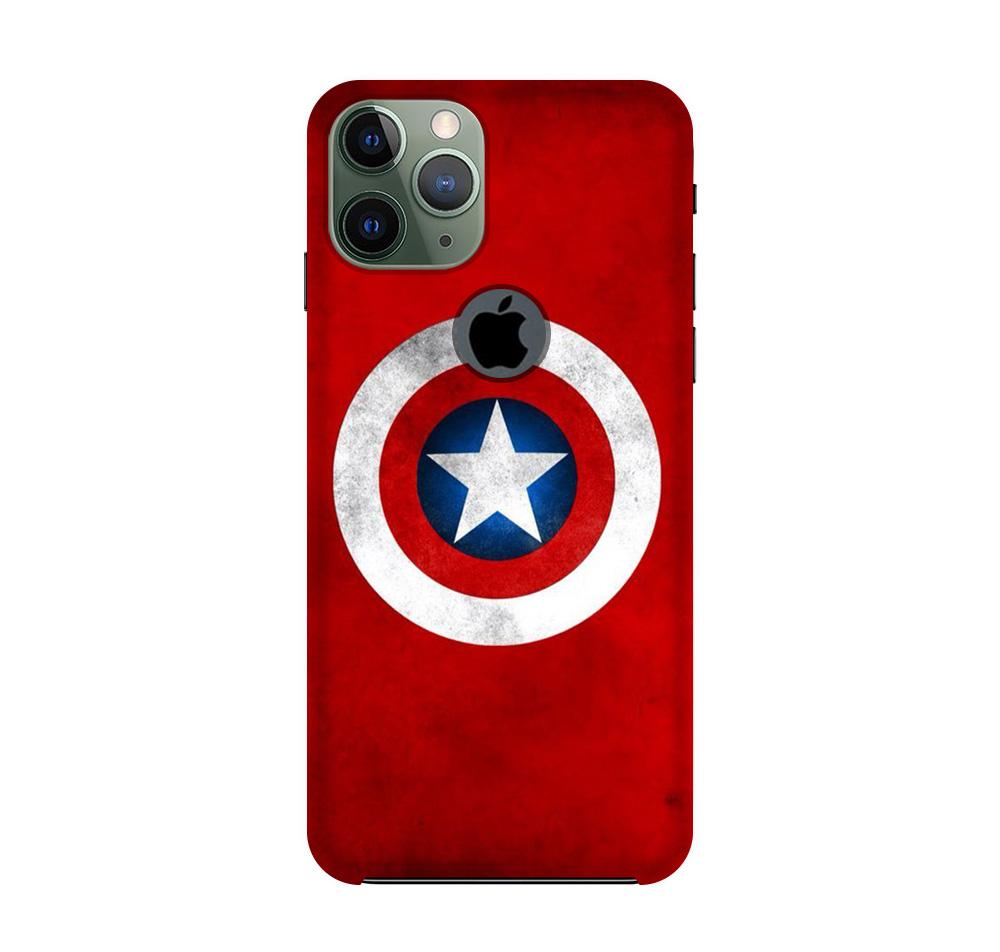 Captain America Mobile Back Case for iPhone 11 Pro logo cut (Design - 249) Captain America Case for iPhone 11 Pro logo cut (Design No. 249)