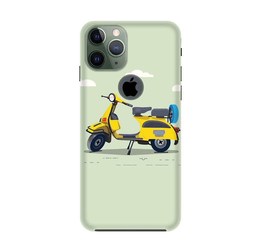 Vintage Scooter Mobile Back Case for iPhone 11 Pro logo cut (Design - 260) Vintage Scooter Case for iPhone 11 Pro logo cut (Design No. 260)