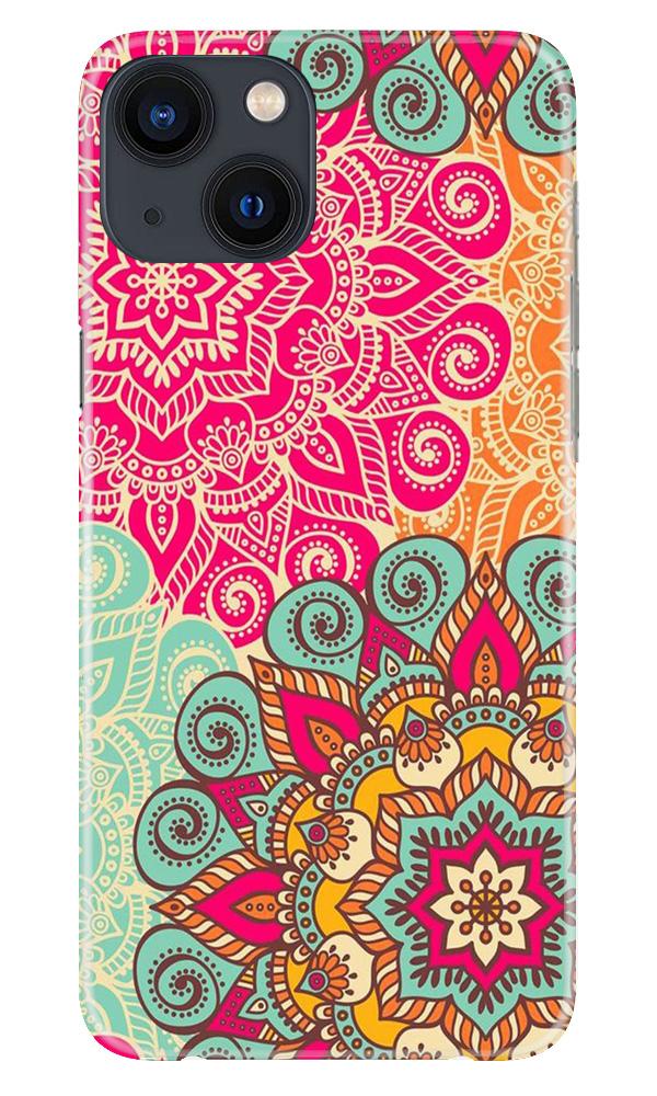 Rangoli art Mobile Back Case for iPhone 13 Mini (Design - 6) Rangoli art Case for iPhone 13 Mini