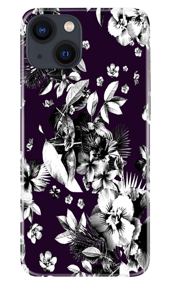 white flowers Mobile Back Case for iPhone 13 Mini (Design - 7) white flowers Case for iPhone 13 Mini