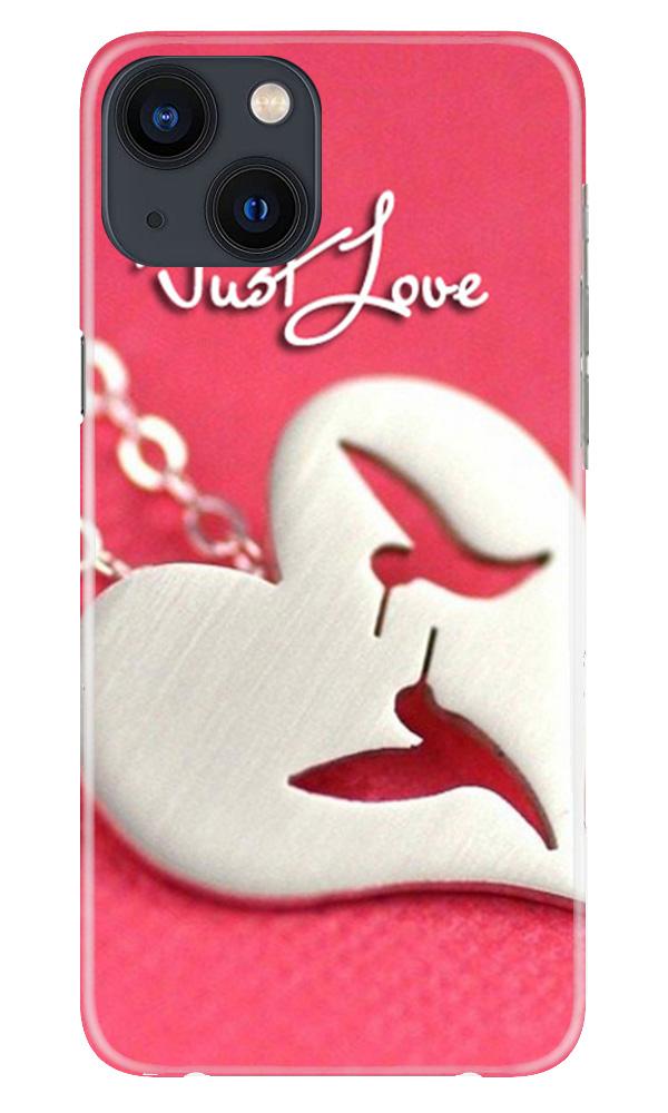 Just love Mobile Back Case for iPhone 13 Mini (Design - 88) Just love Case for iPhone 13 Mini
